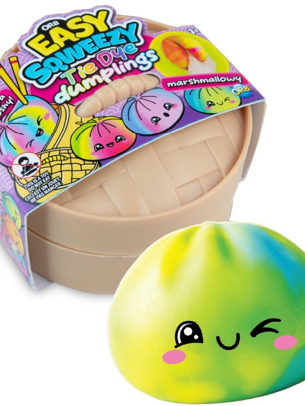 ORB Easy Squeezy Tie Dye Dumpling squishy- Sealed Package-
